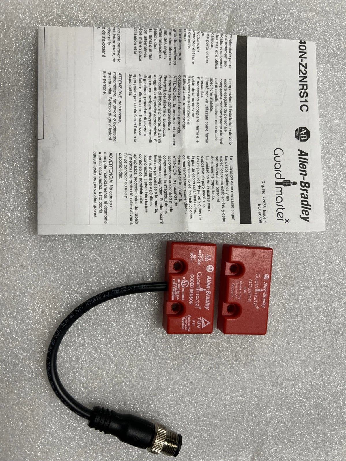 Allen-Bradley 440N-Z2NRS1C Non-Contact Safety Switch 2 N.C. M12