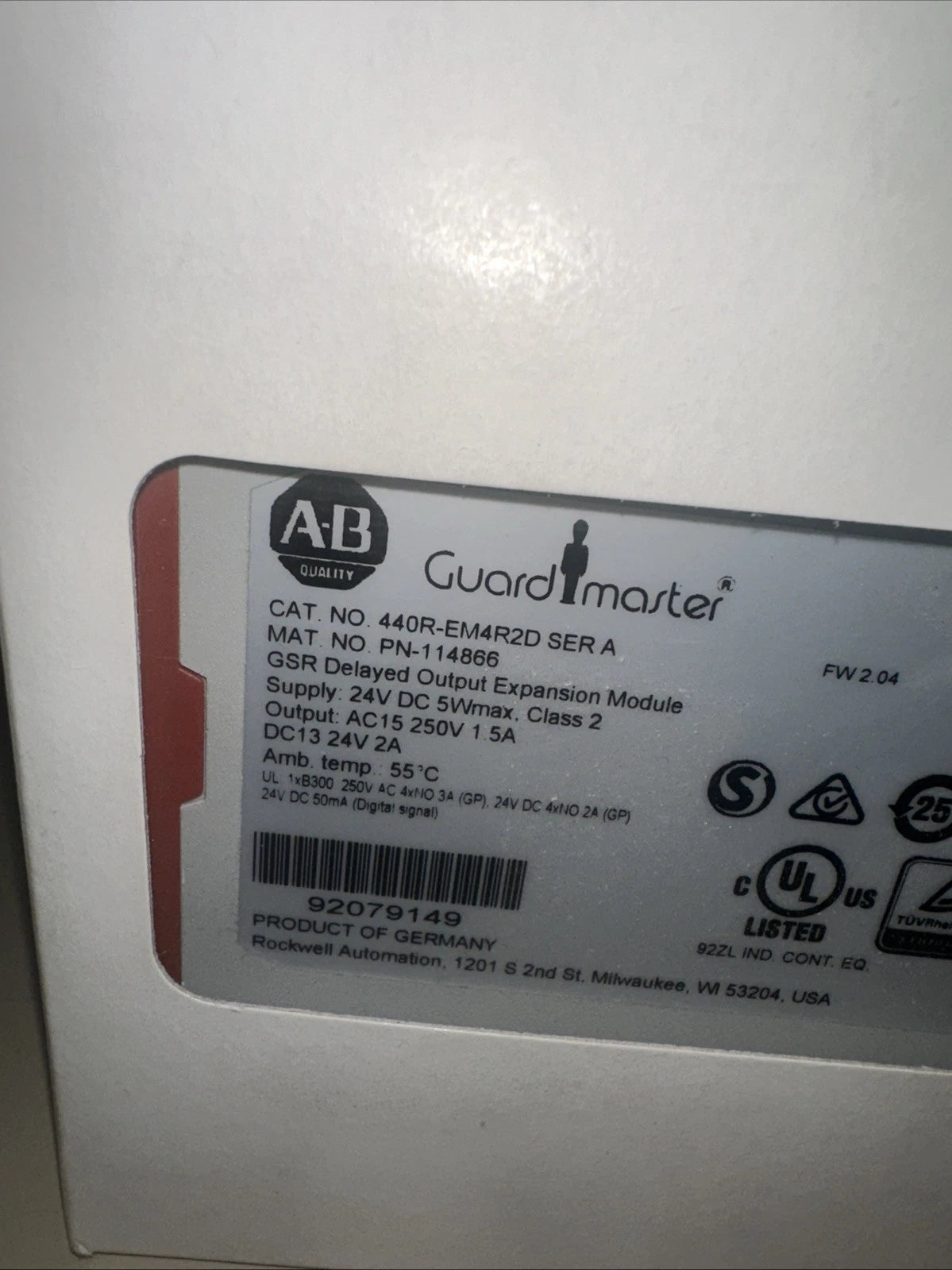 Allen-Bradley 440R-EM4R2D Safety Relay Expansion Module 24V DC 4NO Delayed