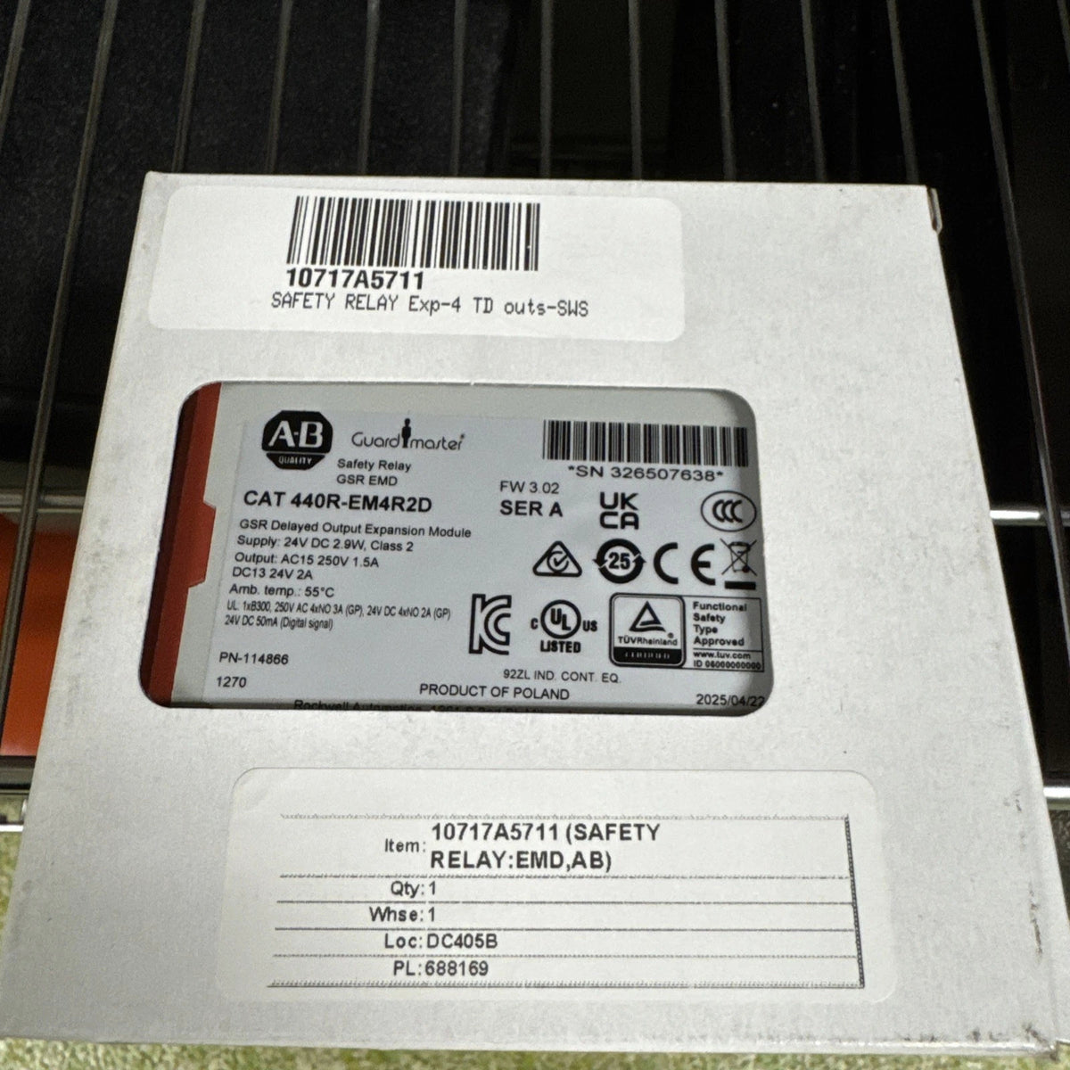 Allen-Bradley 440R-EM4R2D Safety Relay Expansion Module 24V DC 4NO Delayed
