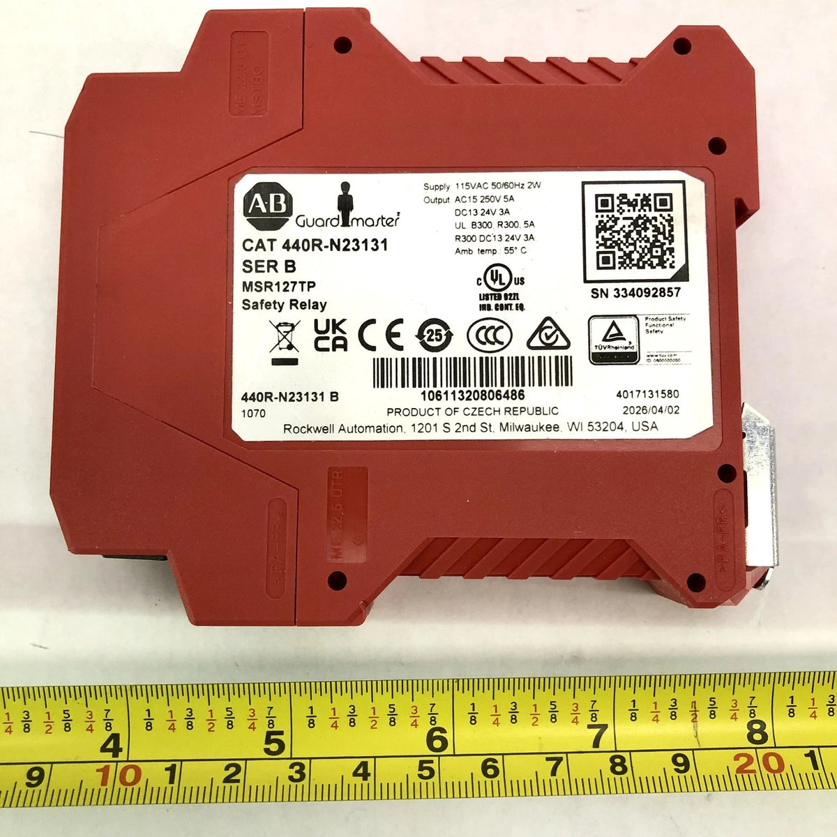 Allen-Bradley 440R-N23131 Safety Relay 115V AC 3NO 1NC