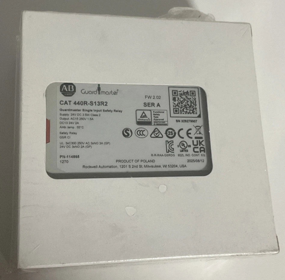 Allen-Bradley 440R-S13R2 Safety Relay 24V DC 3NO 1NC