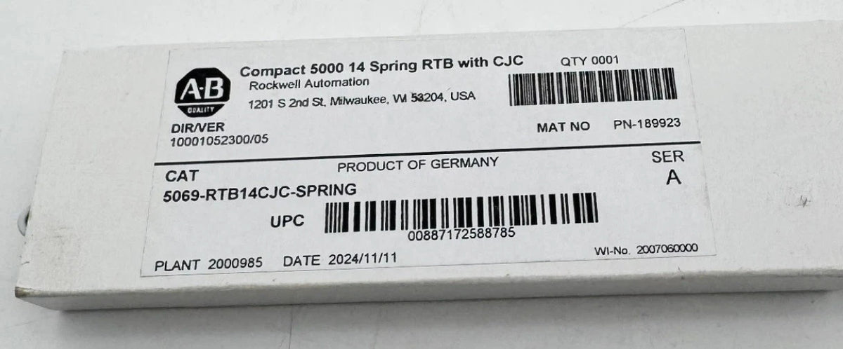 Allen-Bradley 5069-RTB14CJC-SPRING Terminal Block 14-Pin CJC Spring 300V AC
