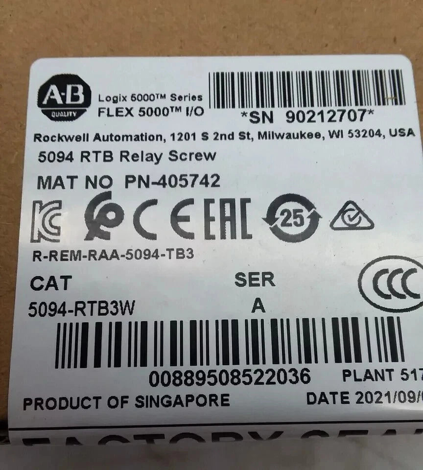 Allen-Bradley 5094-RTB3W Terminal Block Relay Screw 2A 240V AC