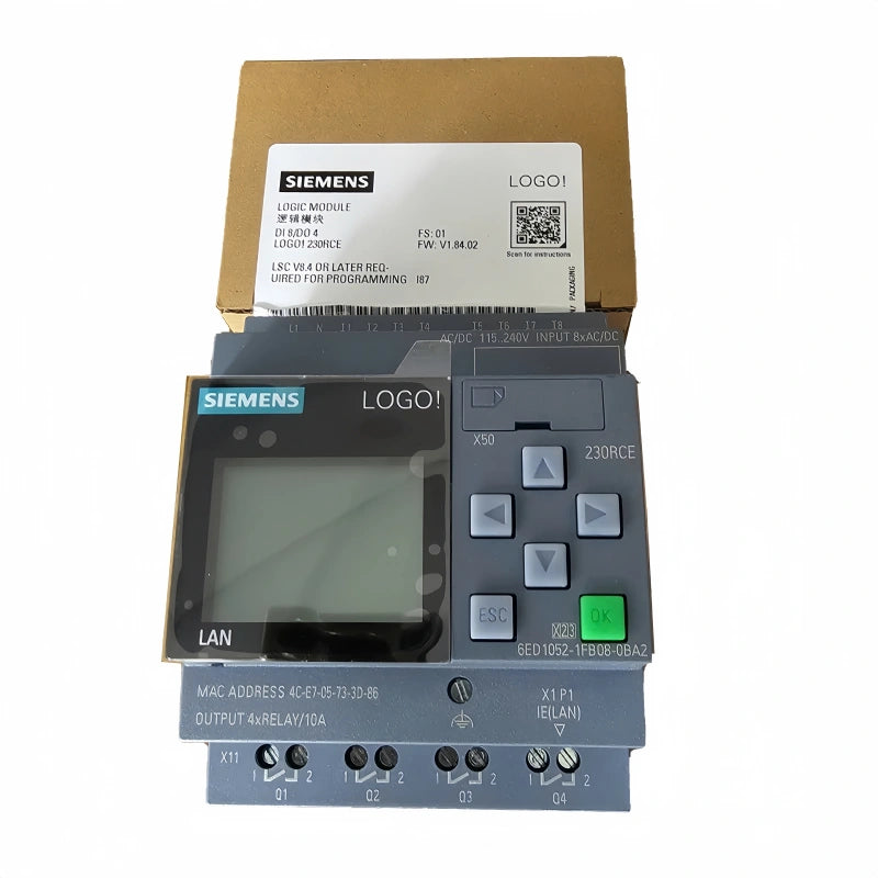 SIEMENS 6ED1052-1FB08-0BA2 Logic Control Module 115/230V 8DI 4DO