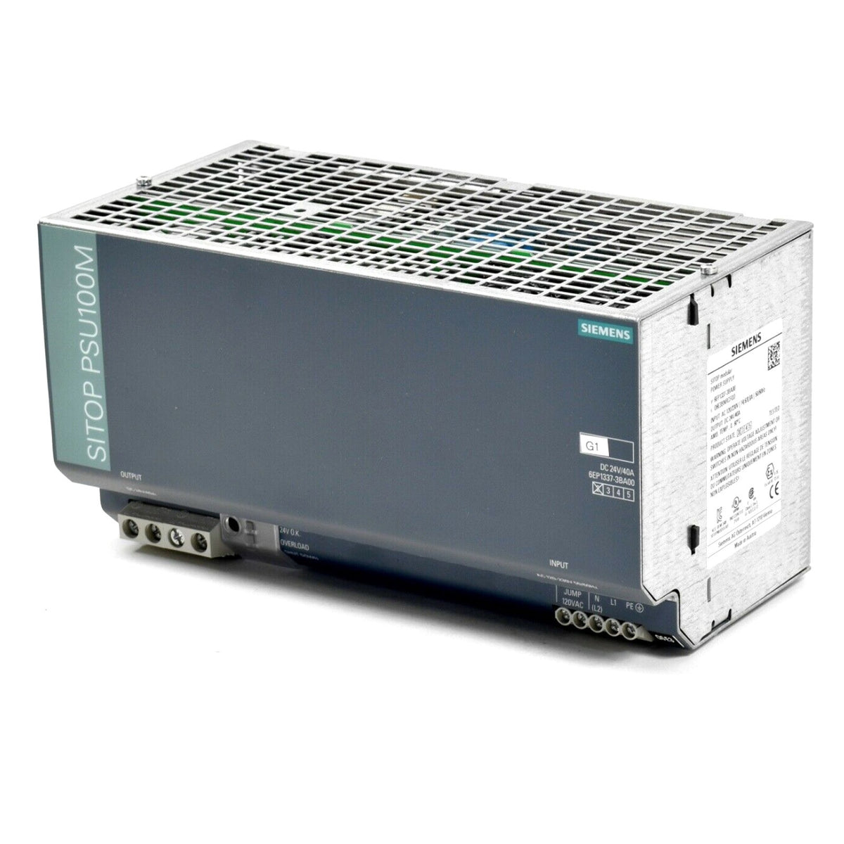 SIEMENS 6EP1337-3BA00 Power Supply 120-230VAC 24VDC 10A