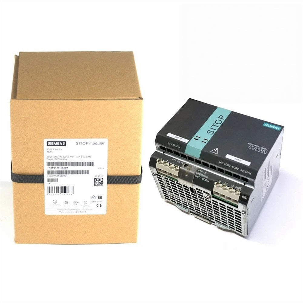 SIEMENS 6EP1436-3BA00 Power Supply 400-500VAC 24VDC 20A