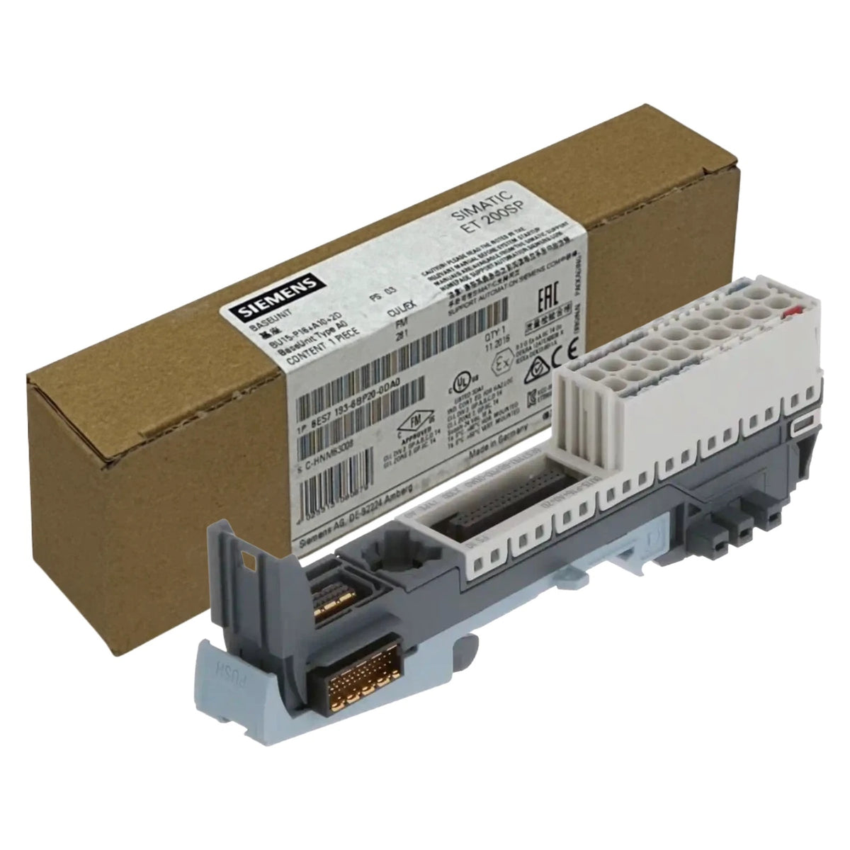 SIEMENS 6ES7193-6BP20-0DA0 PLC Module 24 VDC 15x141x35 mm