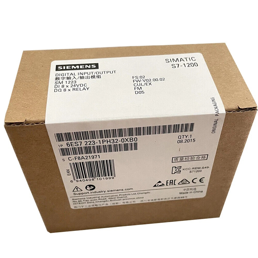 SIEMENS 6ES7223-1PH32-0XB0 PLC Module 24VDC 8 DI 8 Relay Outputs