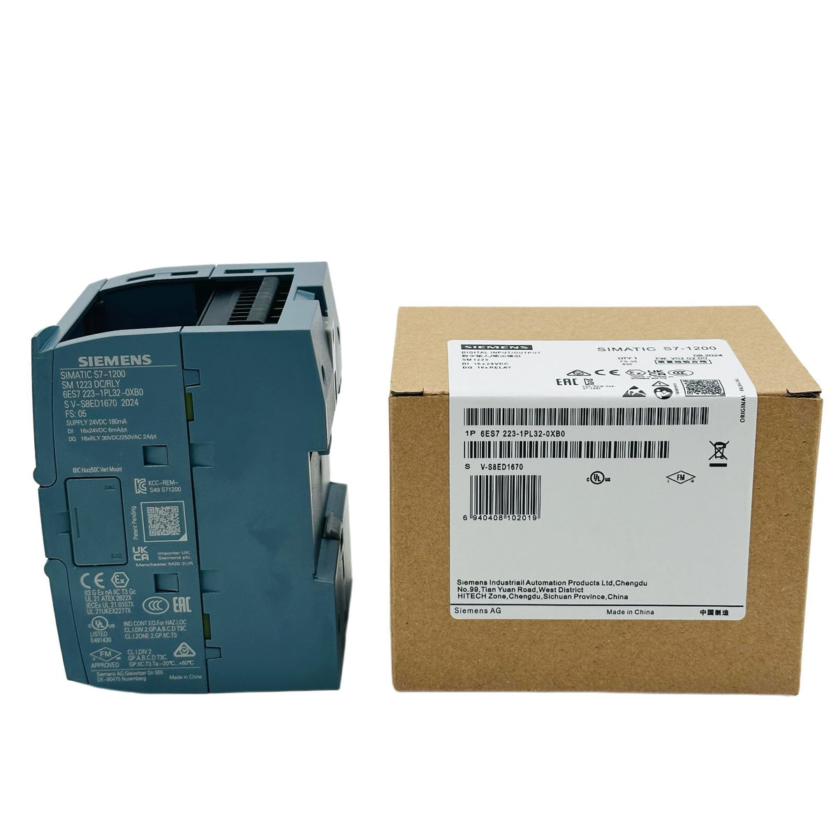 SIEMENS 6ES7223-1PL32-0XB0 PLC Module 24VDC 16 DI 16 DO