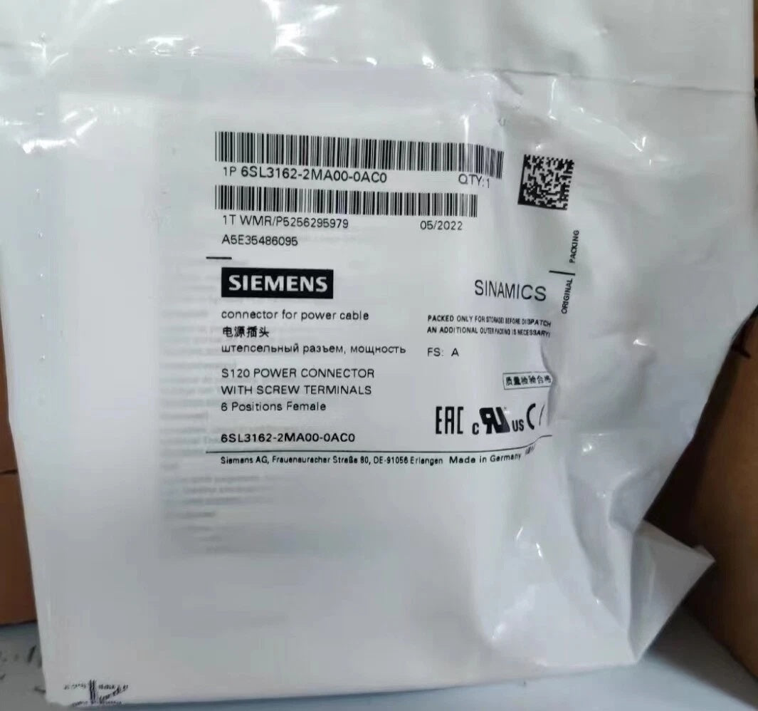 SIEMENS 6SL3162-2MA00-0AC0 Power Connector Screw Terminals 3-30 A