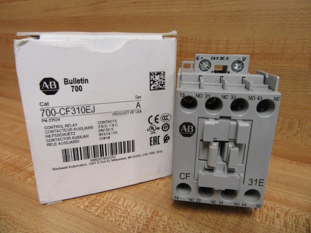 Allen-Bradley 700-CF310EJ Control Relay 3NO 1NC 24V DC Screw Terminal