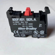 Allen-Bradley 800F-X01 Contact Block 1NC 10A 600V Screw Terminal