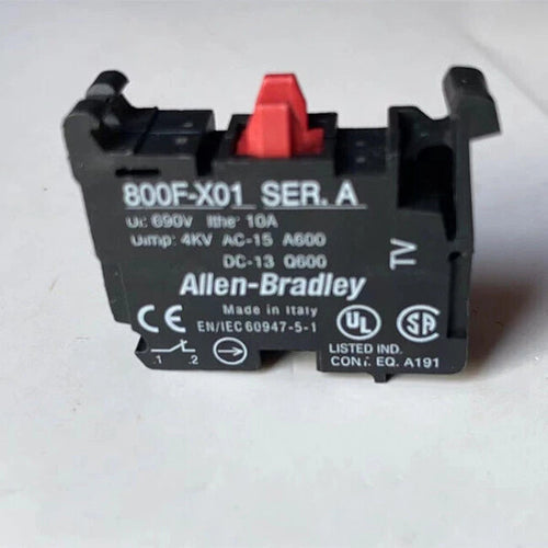 Allen-Bradley 800F-X01 Contact Block 1NC 10A 600V Screw Terminal