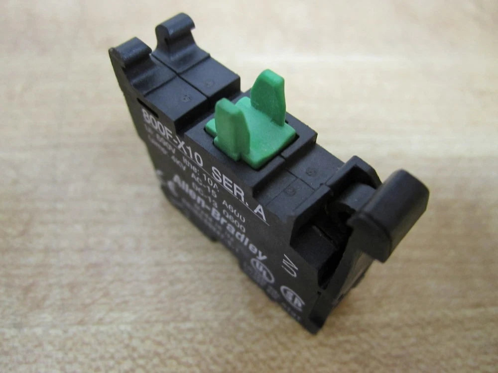 Allen-Bradley 800F-X10 Contact Block 1NO 10A 600V Screw Terminal