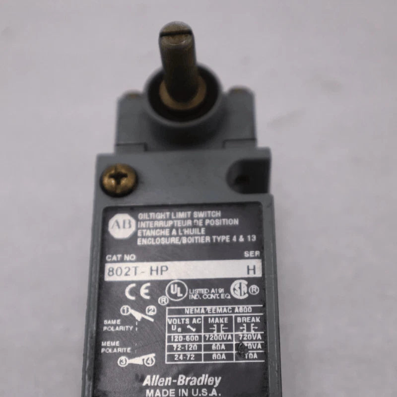 Allen-Bradley 802T-HP Limit Switch Plug-In 2-Circuit NEMA 4/13