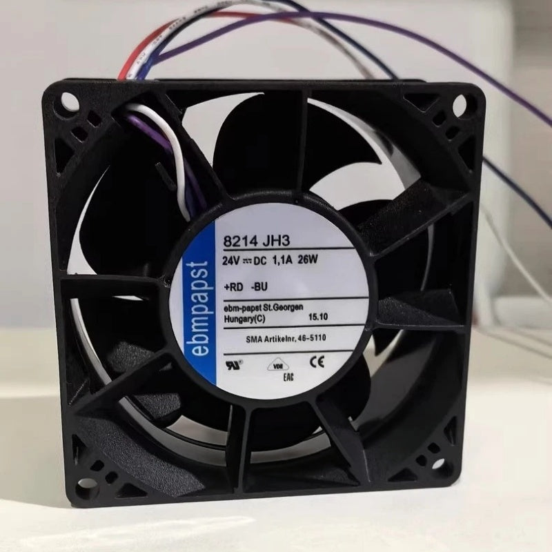 Ebmpapst 8214JH3 DC Axial Fan 24V 80x80x38mm