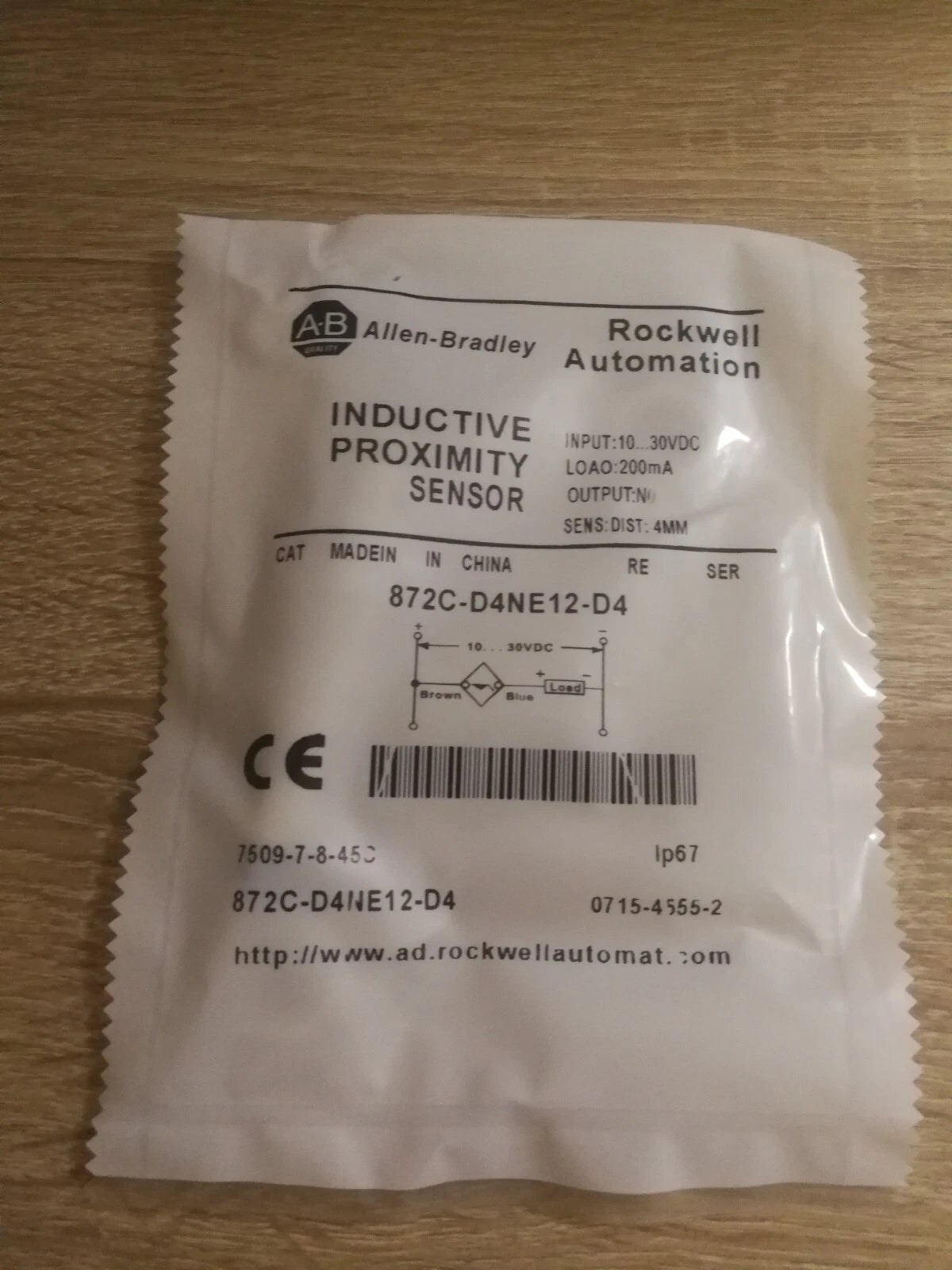 Allen-Bradley 872C-D4NE12-D4 Proximity Sensor 4mm 10-30VDC NPN NC