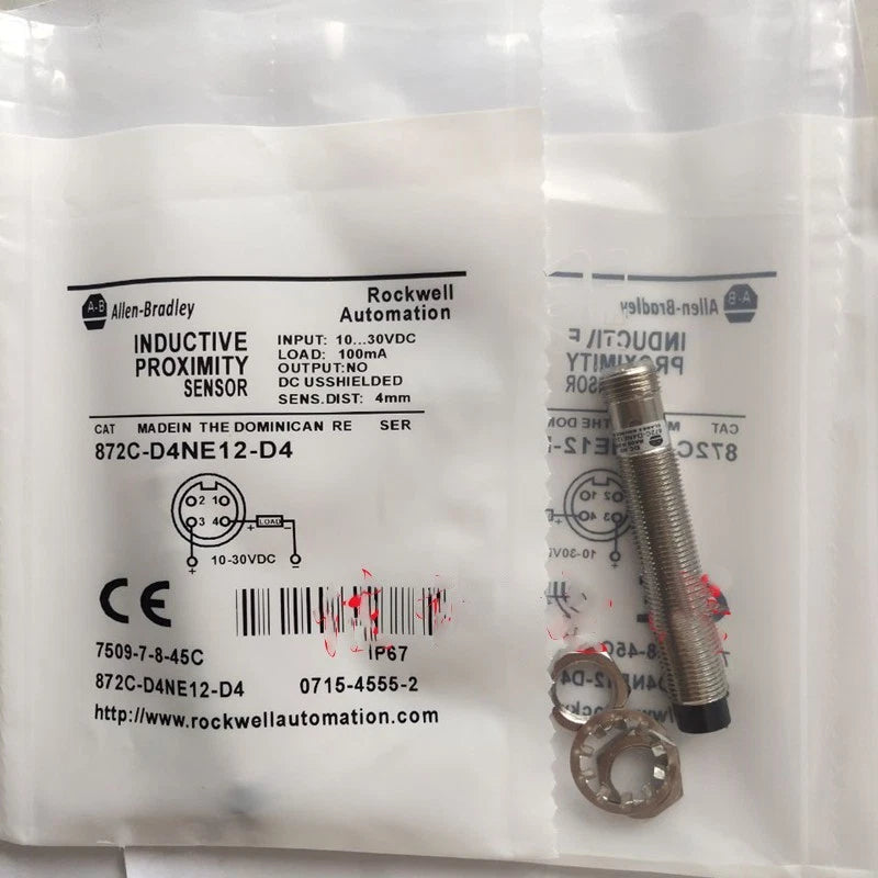 Allen-Bradley 872C-D4NE12-D4 Proximity Sensor 4mm 10-30VDC NPN NC
