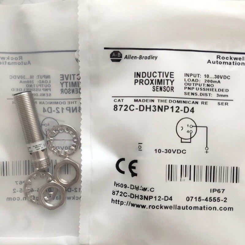 Allen-Bradley 872C-DH3NP12-D4 Proximity Sensor 3mm 10-30VDC PNP NO