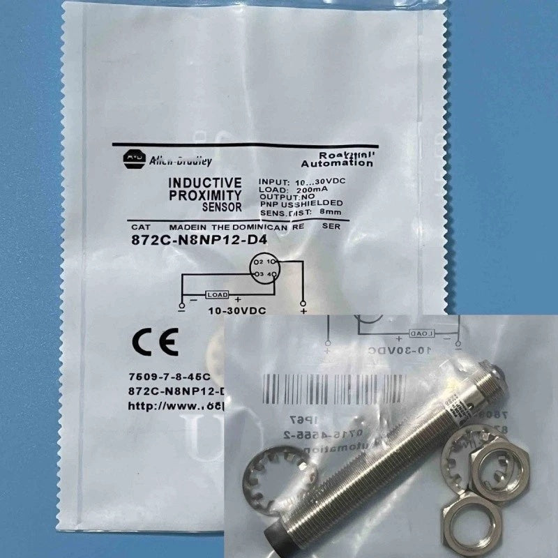 Allen-Bradley 872C-N8NP12-D4 Proximity Sensor 8mm 10-30VDC PNP NO
