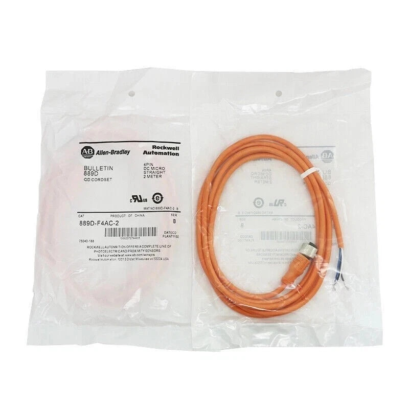 Allen-Bradley 889D-F4AC-2 Sensor Connection Cable M12 4-Pin 2m