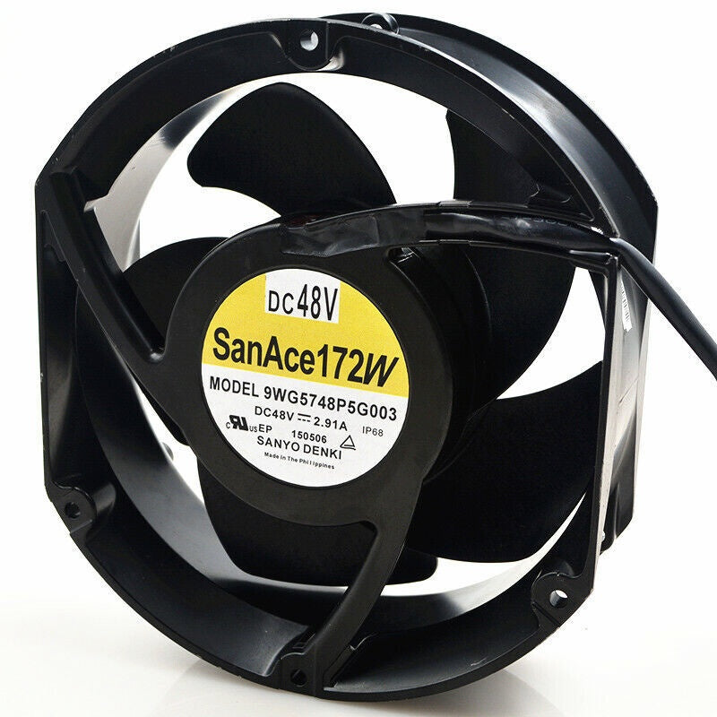 Sanyo Denki 9WG5748P5G003 DC Axial Fan 48V 2.91A 172x150x51mm