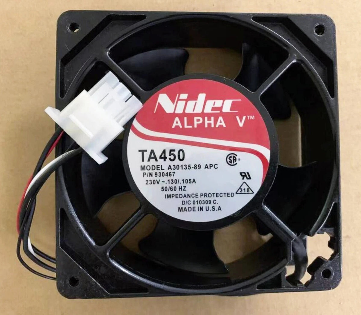 Nidec A30135-89 AC Axial Cooling Fan 230VAC 19/17W