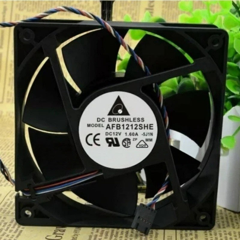Delta Electronics AFB1212SHE-5J1N DC Axial Fan 12VDC 120x120x38mm 4-Wire
