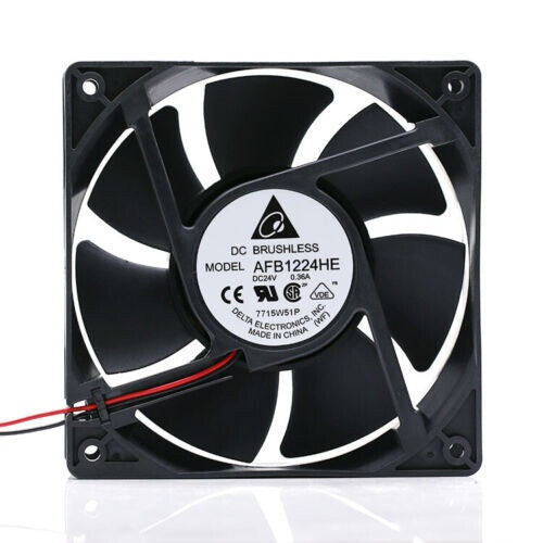 Delta Electronics AFB1224HE-R00 DC Axial Fan 24VDC 120x120x38mm