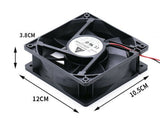 Delta Electronics AFB1224HE-R00 DC Axial Fan 24VDC 120x120x38mm