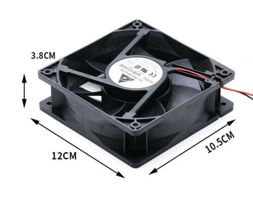 Delta Electronics AFB1224HE-R00 DC Axial Fan 24VDC 120x120x38mm