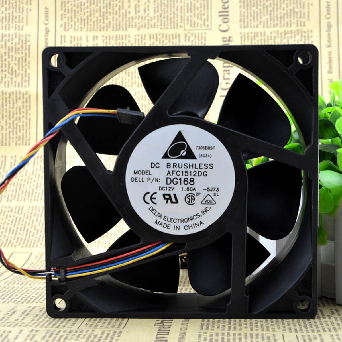 Delta Electronics AFC1512DG DC Axial Fan 12VDC 150x150x50mm