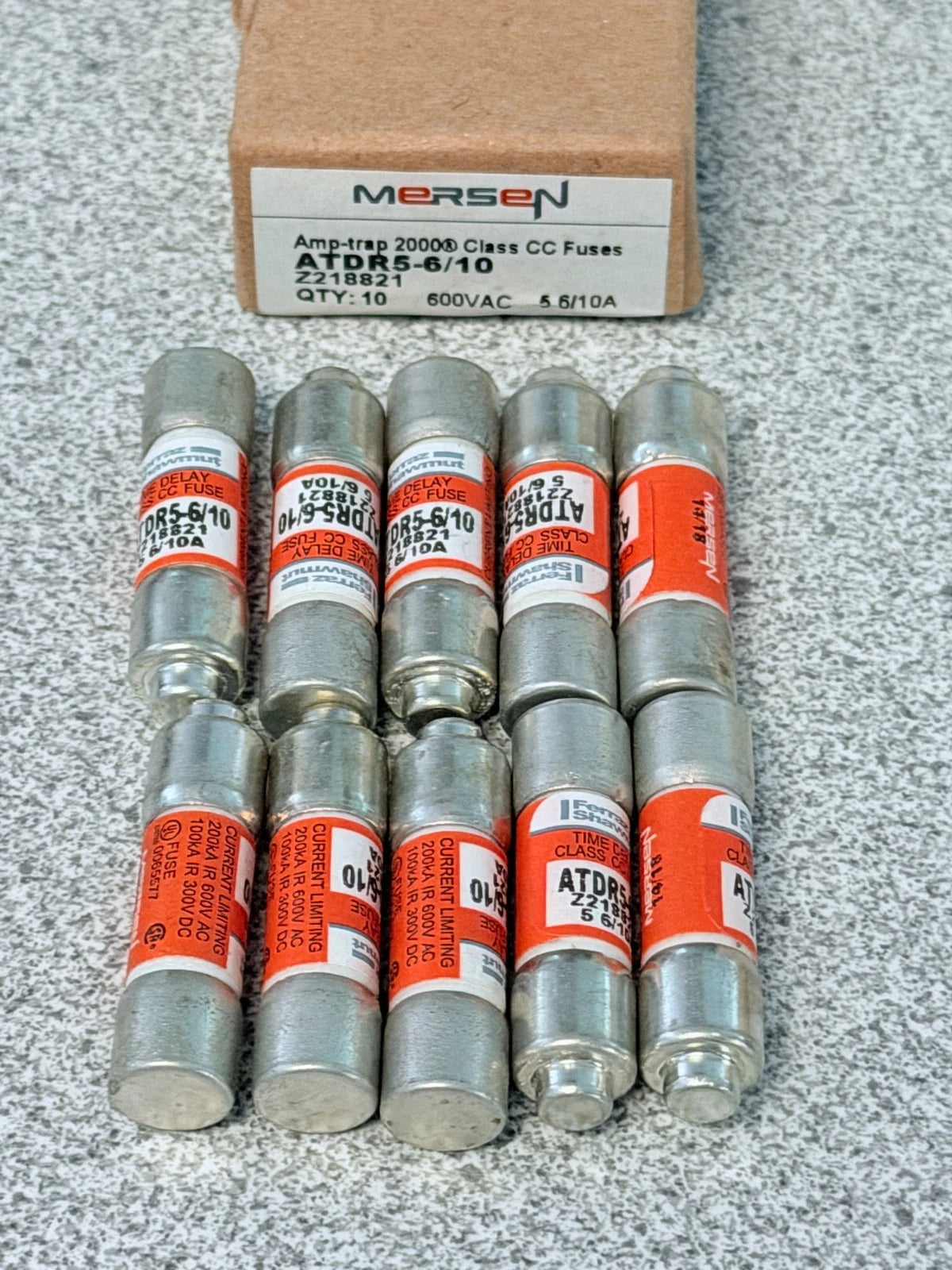Ferraz ATDR-5-6/10 Class CC Time-Delay Fuse 5.6A 600VAC