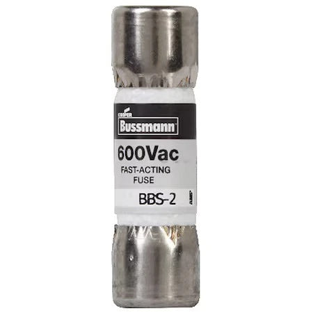 Bussmann BBS-2 Midget Fast-Acting Fuse 600VAC 2A