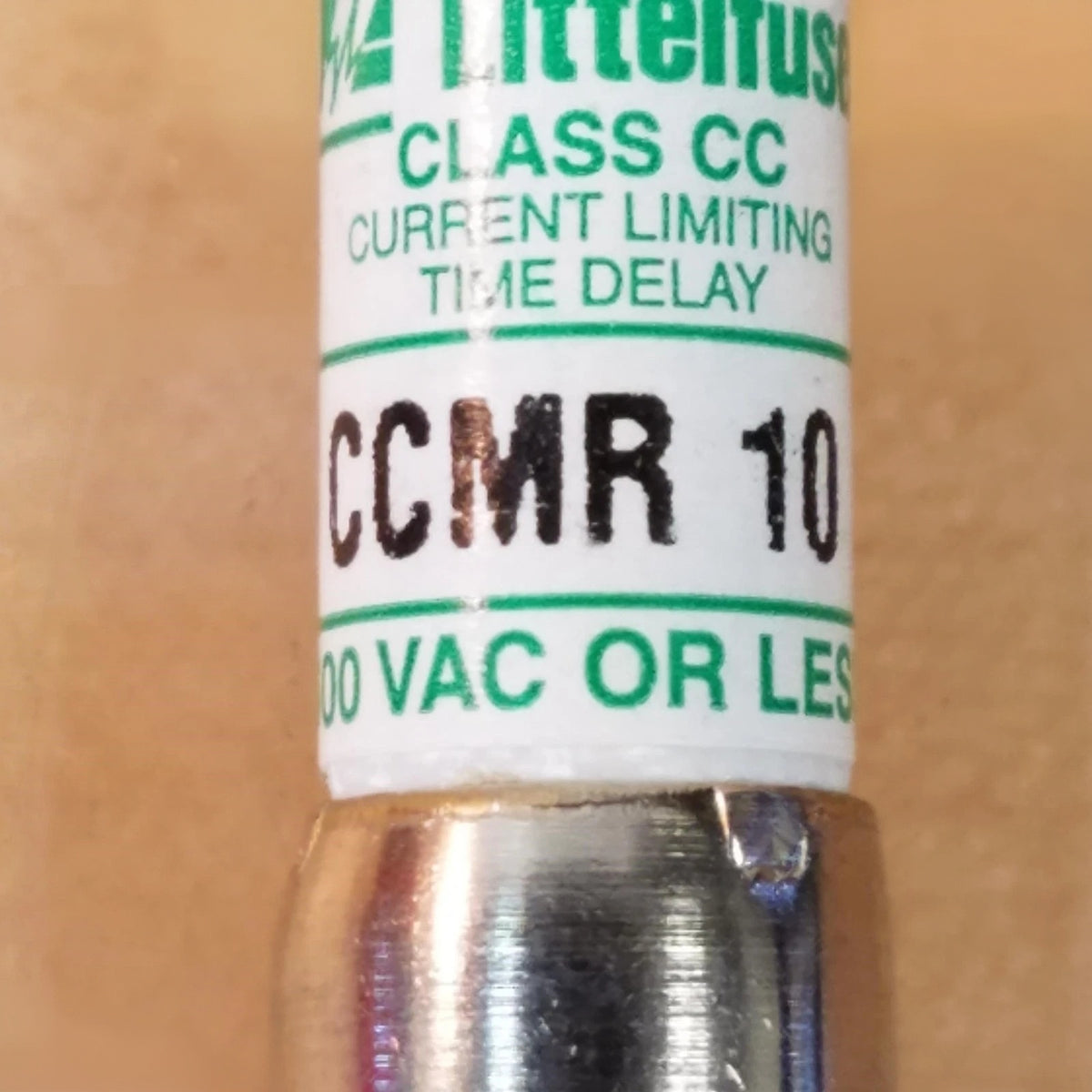 Littelfuse CCMR-10 Time-Delay Fuse 10A 600VAC 300VDC Class CC