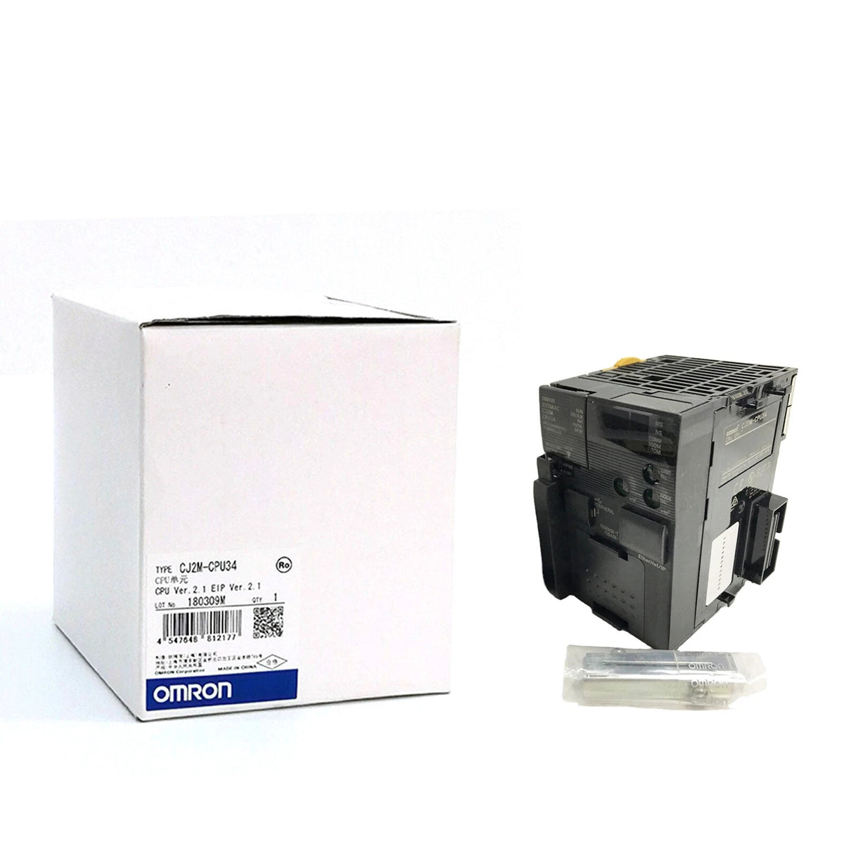 Omron CJ2M-CPU34 CPU Unit 24VDC 34K Steps 256 I/O