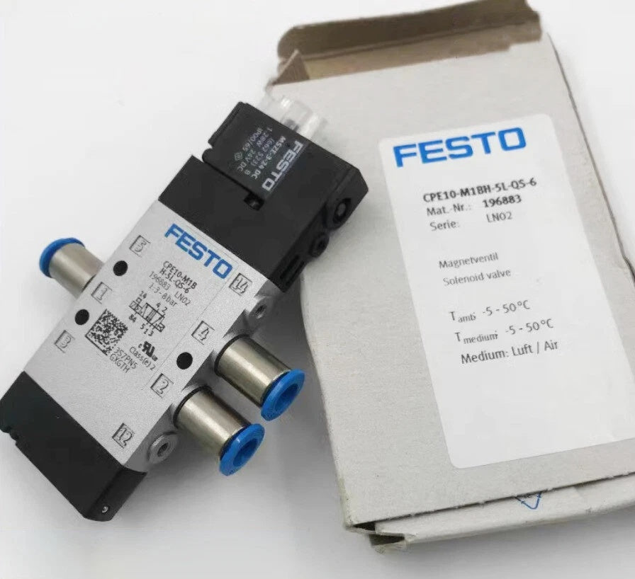 FESTO CPE10-M1BH-5L-QS-6 Solenoid Valve 5/2-Way 24V DC 320 l/min