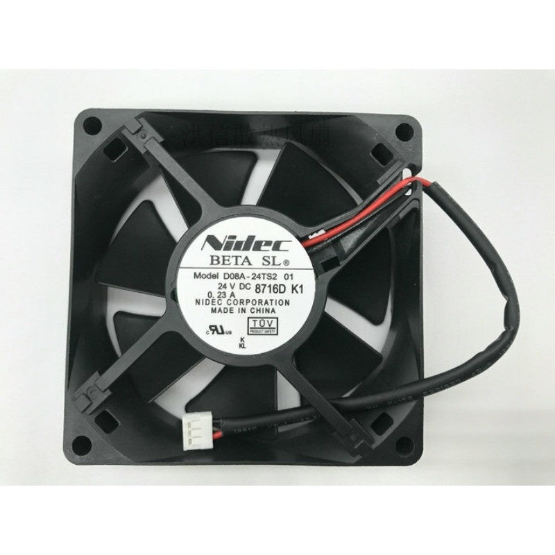 Nidec D08A-24TS2-01 DC Axial Cooling Fan 24V 0.23A 80x80x25mm