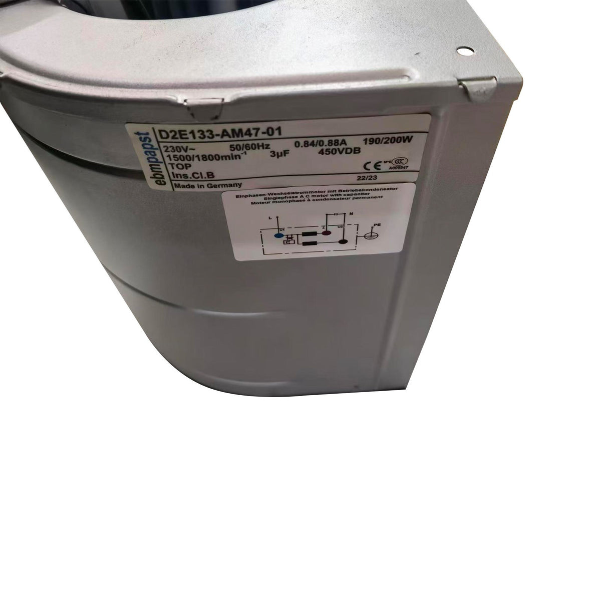 Ebmpapst D2E133-AM47-01 Centrifugal Fan 230VAC 133mm 55W