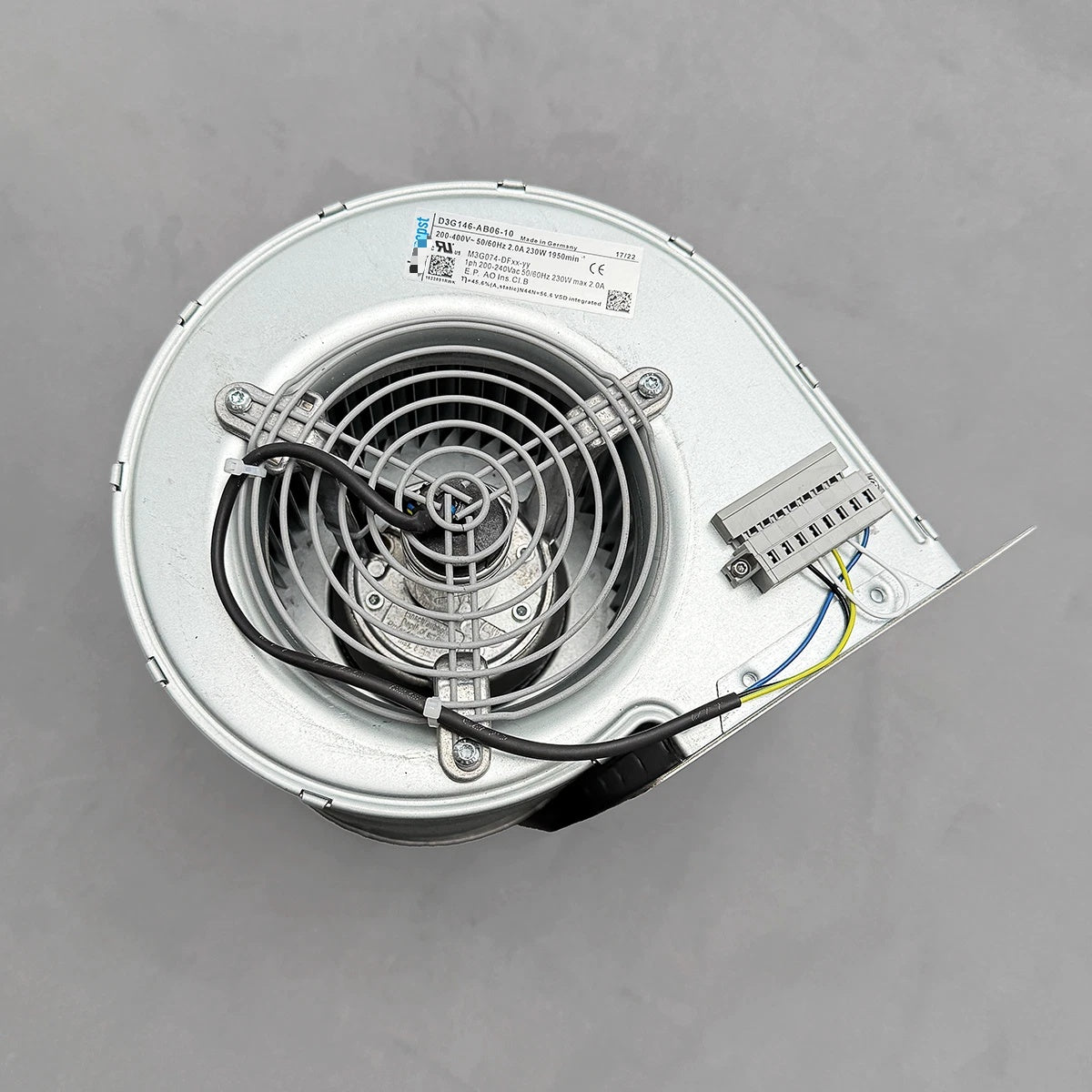Ebmpapst D3G146-AB06-10 Centrifugal Fan 230V 146mm 170W