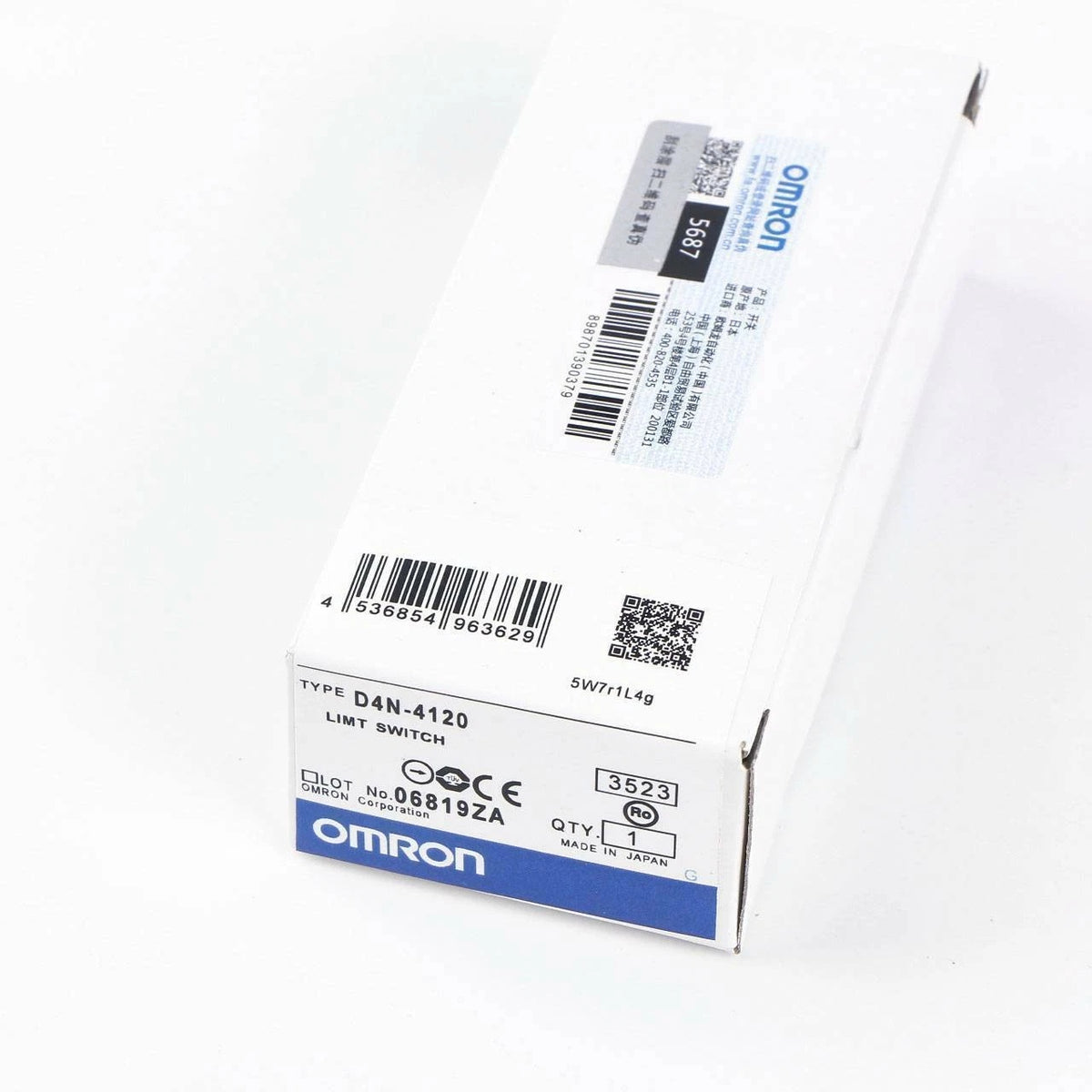 Omron D4N-4120 Limit Switch 250VAC 10A Roller Lever