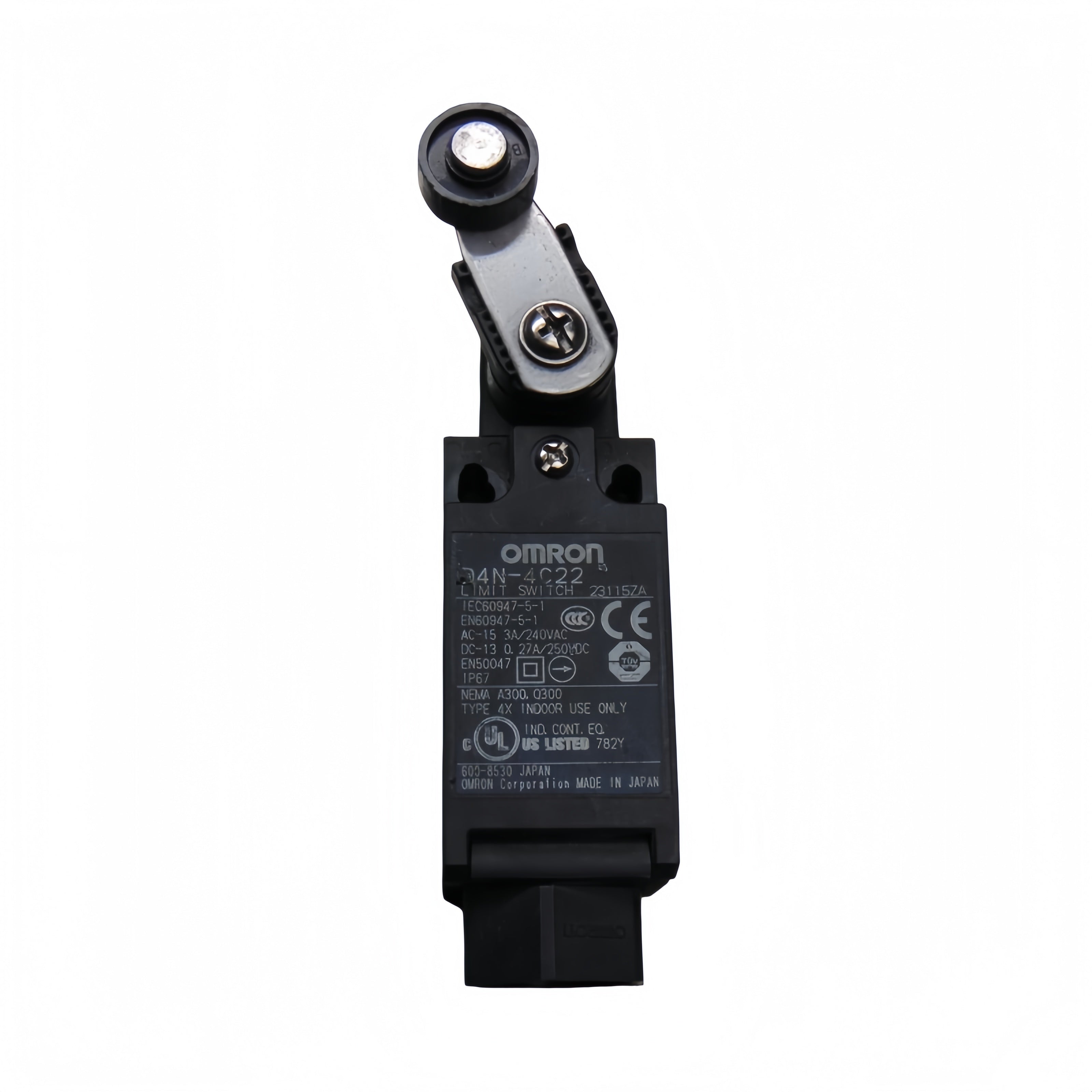 Omron D4N-4C22 Safety Limit Switch with Roller Lever for Machine Control