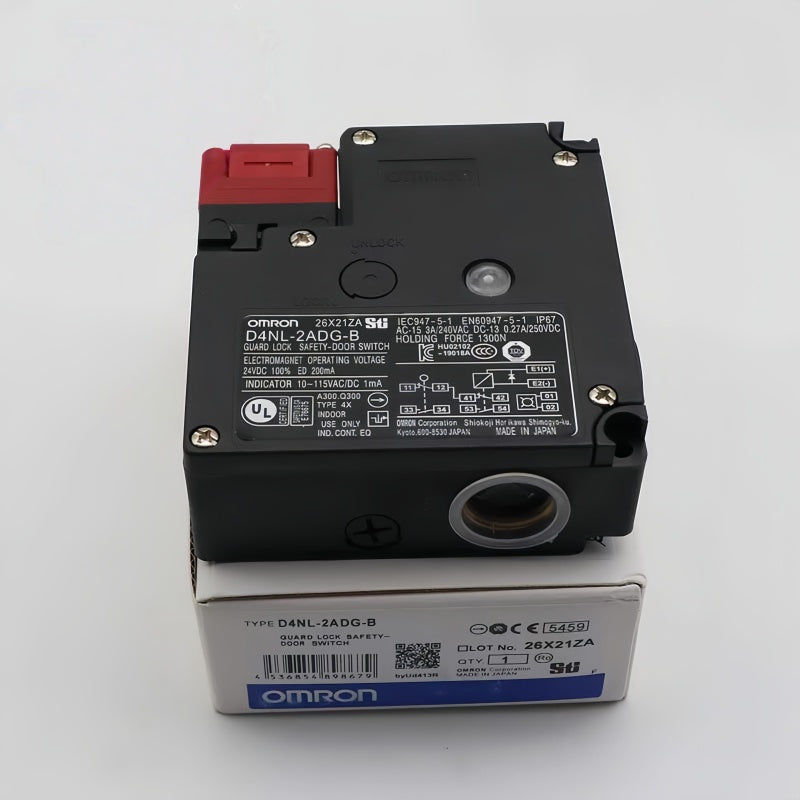 Omron D4NL-2ADG-B Switch with Solenoid Lock for Machine Guarding