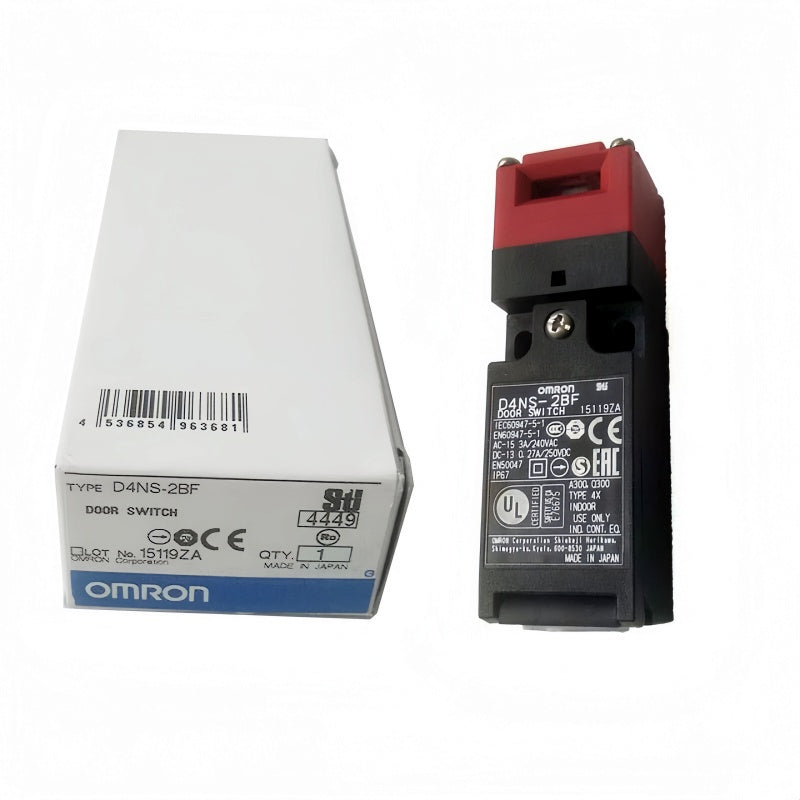 Omron D4NS-2BF Safety-Door Switch with 2NC Contacts for Machine Guarding