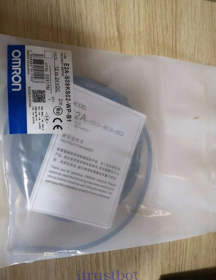 Omron E2A-S08KS02-WP-B1 Proximity Switch 2mm PNP NO 10-30VDC