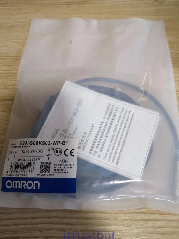 Omron E2A-S08KS02-WP-B1 Proximity Switch 2mm PNP NO 10-30VDC