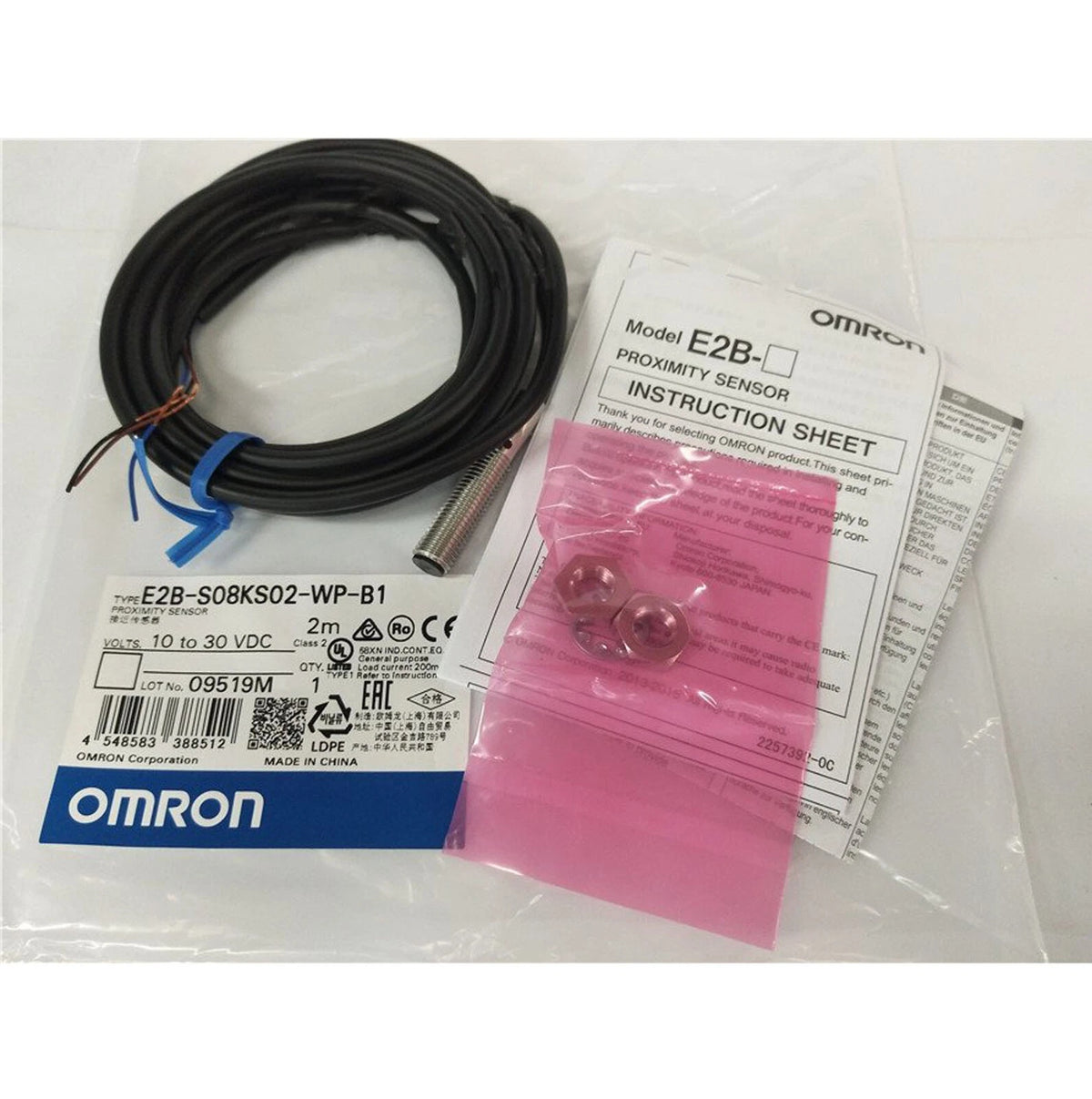 Omron E2B-S08KS02-WP-B1 Proximity Switch 2mm PNP NO 10-30VDC