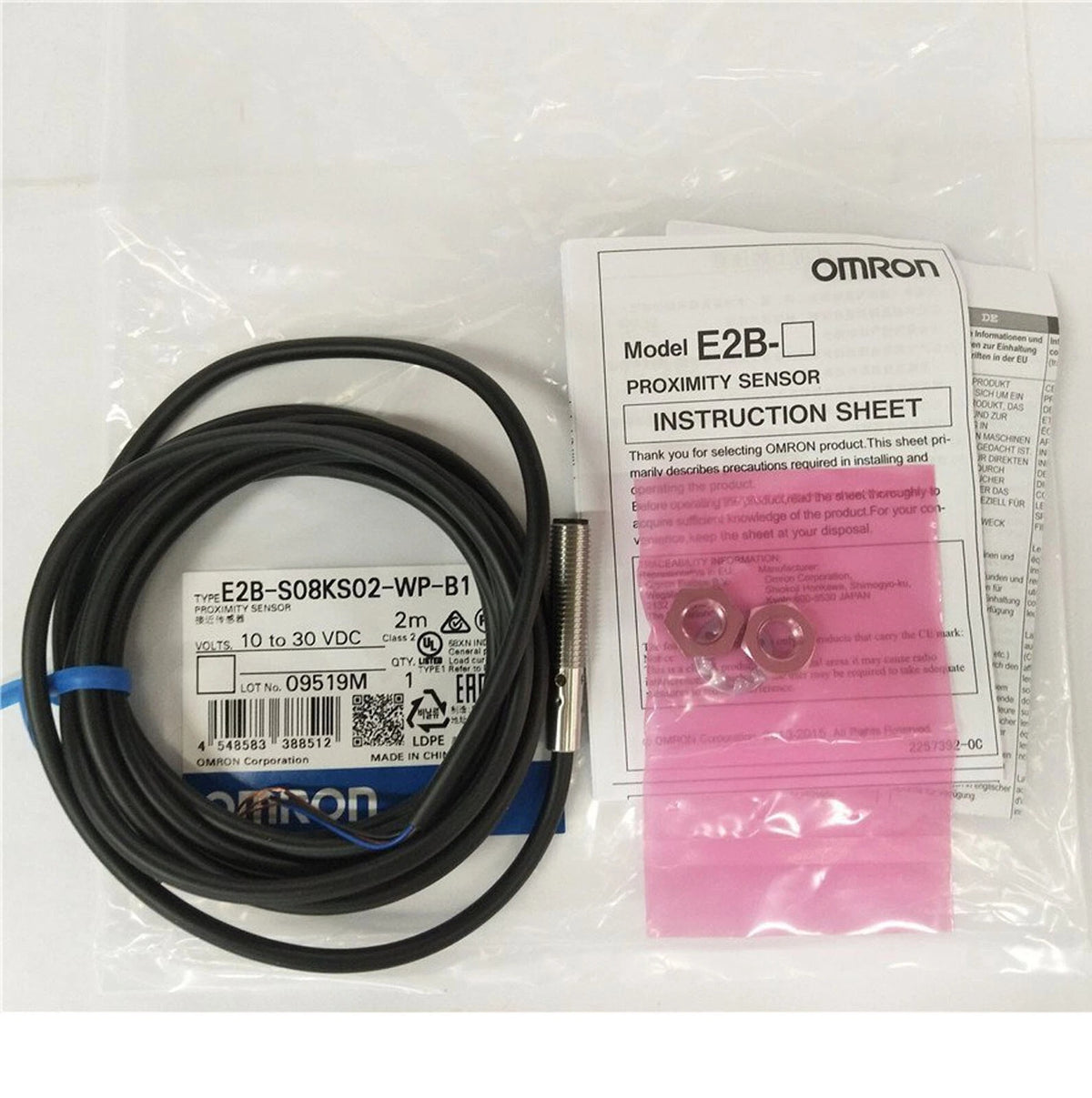 Omron E2B-S08KS02-WP-B1 Proximity Switch 2mm PNP NO 10-30VDC