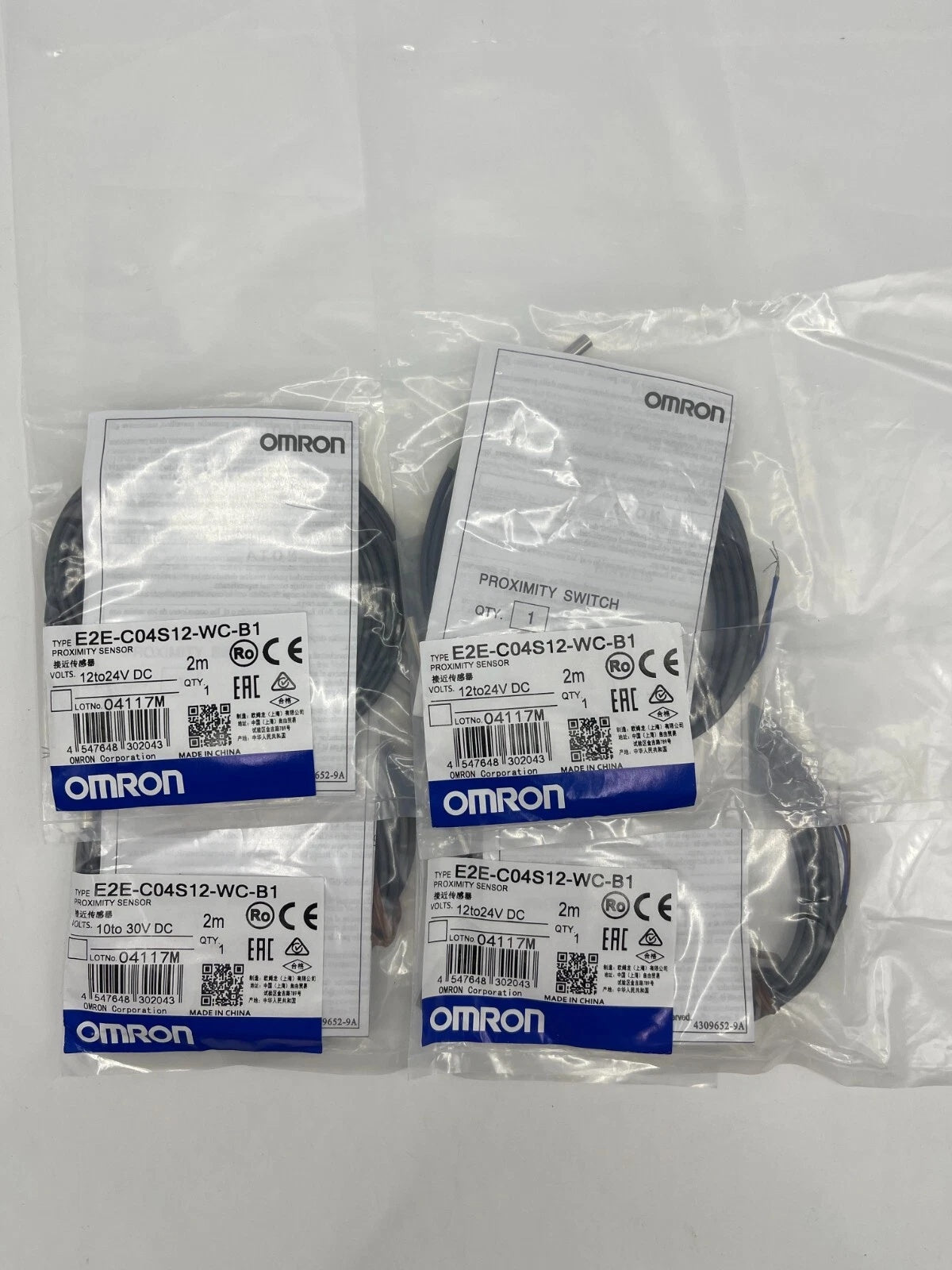 Omron E2E-C04S12-WC-B1 Proximity Switch 1.2mm PNP NO 10-30VDC