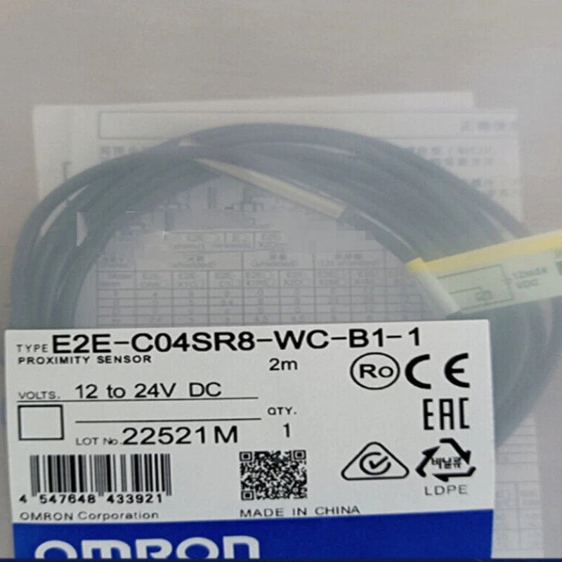 Omron E2E-C04SR8-WC-B1-1 Proximity Switch 0.8mm PNP NO 10-30VDC